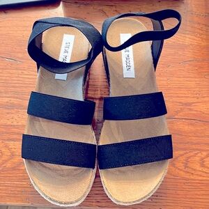 Steve Madden KIMMIE Platform Sandal Black Size 8